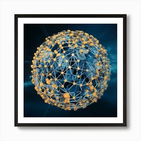 Network Sphere Art Print