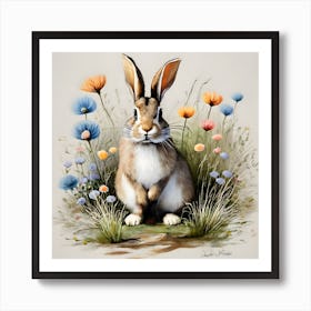 Realistic rabbit painting on canvas, Detailed bunny artwork in acrylic, Whimsical rabbit portrait in watercolor, Fine art print of a cute bunny, Rabbit in natural habitat painting, Adorable rabbit illustration in art, Bunny art for home decor, Rabbit lover's delight in artwork, Fluffy rabbit fur in art paint, Easter bunny painting print, Rabbit art, Bunny painting, Wildlife art, Animal art, Rabbit portrait, Cute rabbit, Nature painting, Wildlife Illustration, Rabbit lovers, Rabbit in art, Fine art print, Easter bunny, Fluffy rabbit, Rabbit art work, Wildlife Decor, Hare In The Meadow Art Print