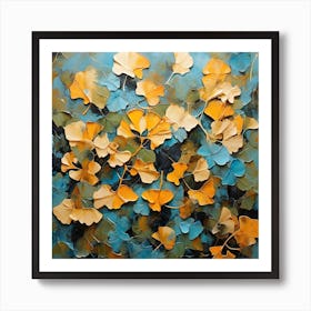 Tropical leaves of ginkgo biloba 2 Art Print