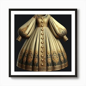 A beautiful, attractive long frock charismatically arranged with bright colors Art Print