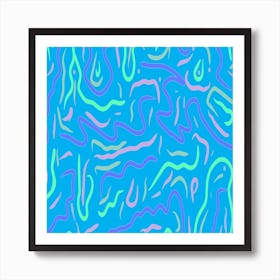 Abstract Pattern in Blue Art Print
