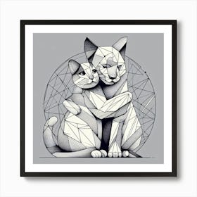 Abstract Line Art Illustration 455 Art Print