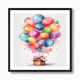 Birthday Balloons Art Print