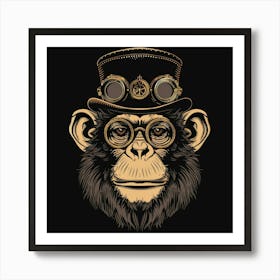 Steampunk Monkey 13 Art Print