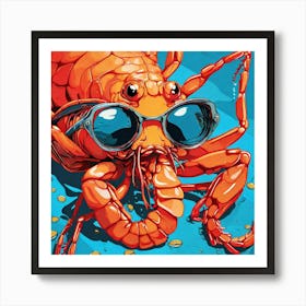 Lobster In Sunglasses 1 Art Print