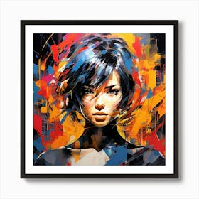 Abstract World Beautiful Female watercolour Art Print