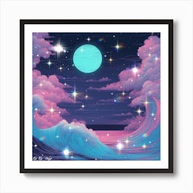 Cancer Moon Rising Art Print