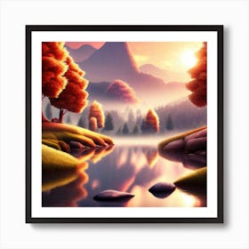 Autumn Landscape 16 Art Print