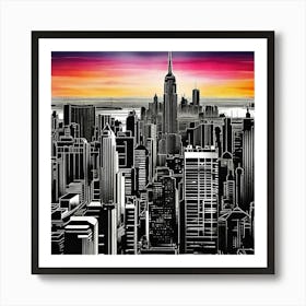 New York City Skyline 60 Art Print