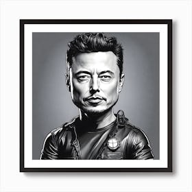 Elon Musk Bobble Head Poster