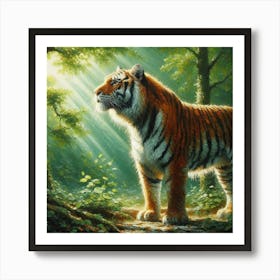 Tiger In The Forest 3 Art Print