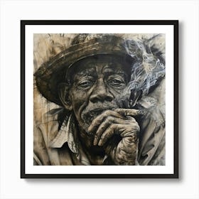 'Smoking Man' in Jamaica Art Print