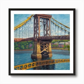 Suspension Bridge Art Print