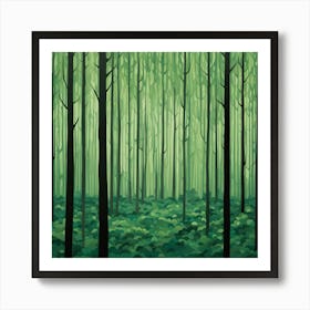 Green Forest Art Print