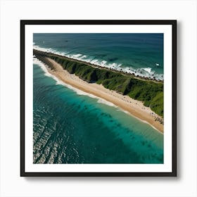 Aerial View Of A Beach 6 Art Print