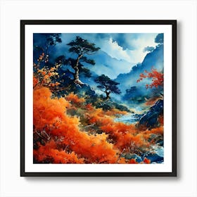 Azure Forest Art Print