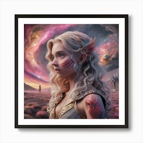 Girl With Wings 3 Art Print