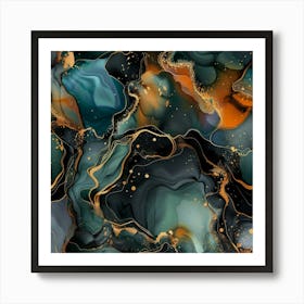 Gilded Marble (7) Art Print