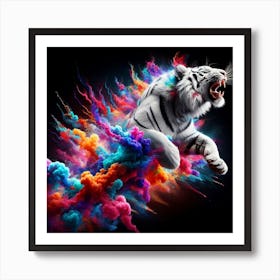 Tiger In The Air Art Print