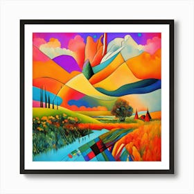 Landscape Painting 1 Art Print