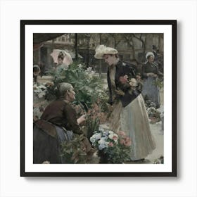 Flower Market 5 Art Print