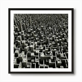 Black and White Abstract Art 177 Art Print