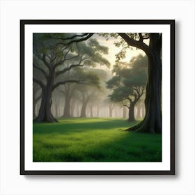 Foggy Forest 1 Art Print