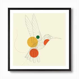 Hummingbird Square Art Print
