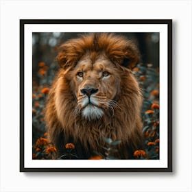 Lion In The Forest 2 Art Print