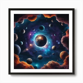 Planets In Space 2 Art Print