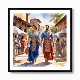 Egyptian Couple Art Print