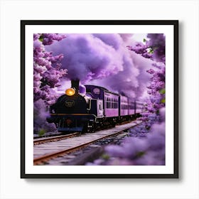 Purple Train Art Print