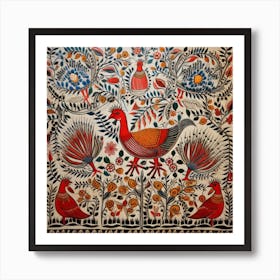 Pheasant In The Forest Art Print