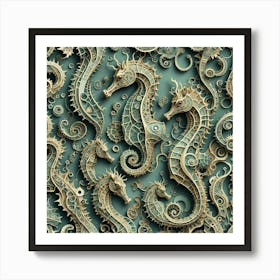 Seahorses 22 Art Print