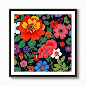 Floral Pattern 17 Poster