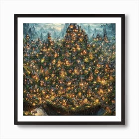 City In The Forest Art Print