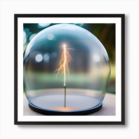 Lightning In A Glass Dome Art Print