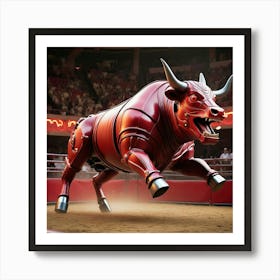 Robot Bull Art Print