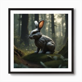 Rabbit In The Forest 71 Art Print