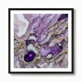 Purple Agate 03 Art Print