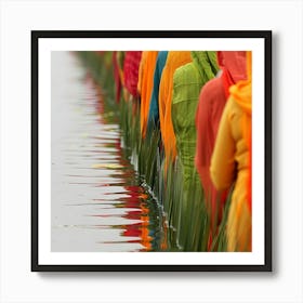 Indian Women In Colorful Saris Art Print