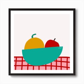 Fruit Bowl 2 Square Art Print