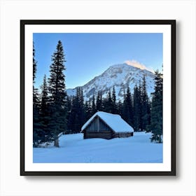 A Serene Polar Wilderness At Sunset Where The Gradient Of An Ethereal Blue Sky Clashes With The Coo (5) Art Print