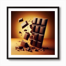 Chocolate Bar Breaking Art Print