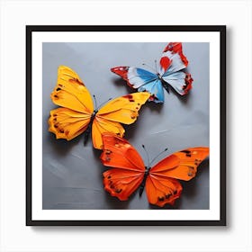 Three Butterflies Art Print