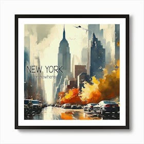 New York City Watercolor Painting 1 Art Print