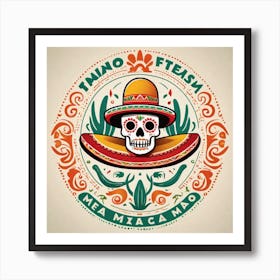 Mexican Skull 70 Art Print
