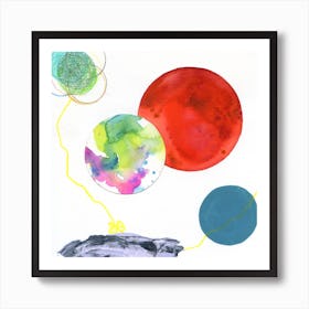 Watercolor Planets N.o 5 Art Print