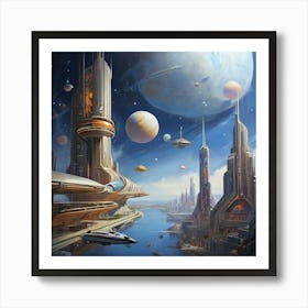 Futuristic City 5 Art Print