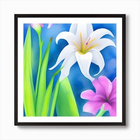 White Lilly 1 Art Print